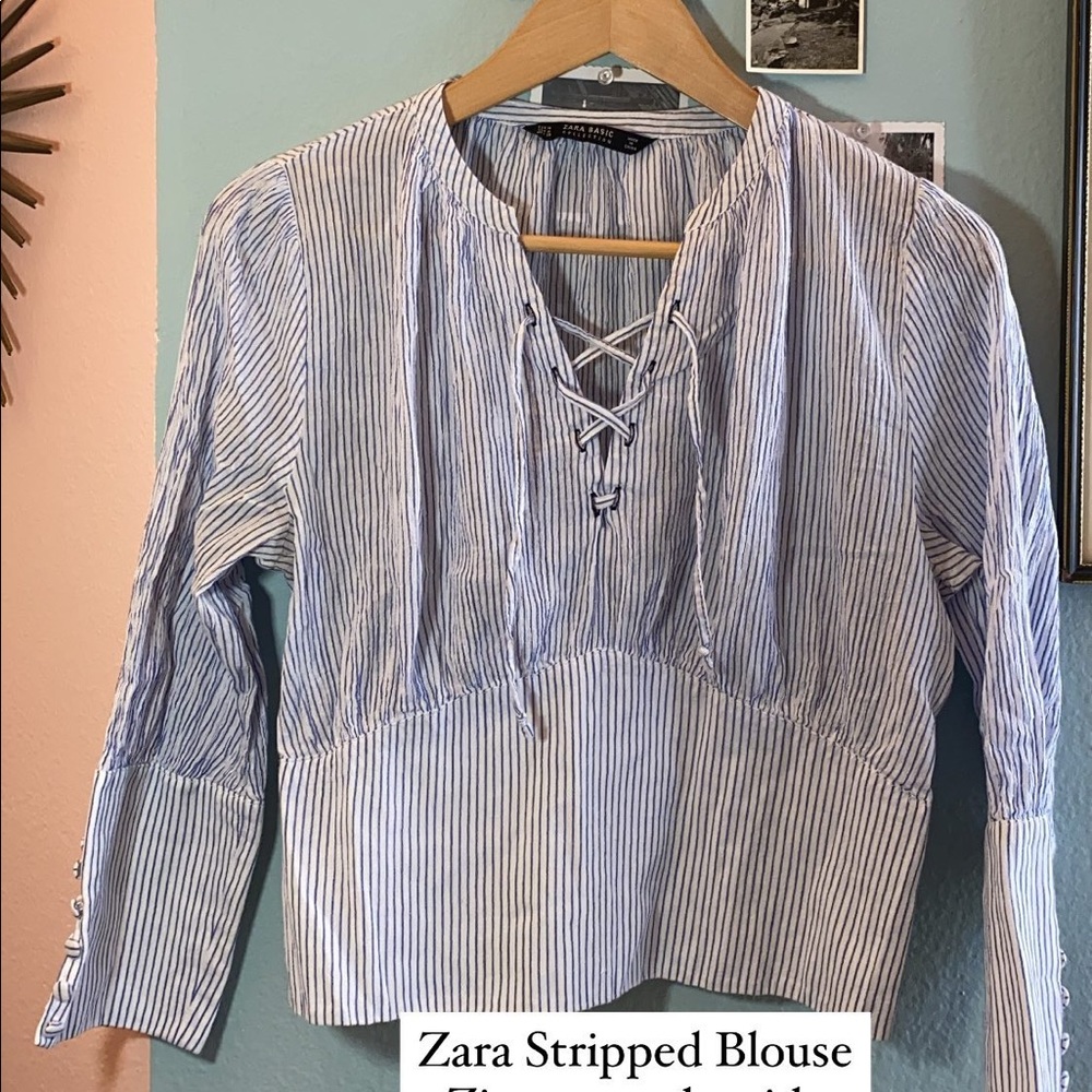 Zara stripped blouse
